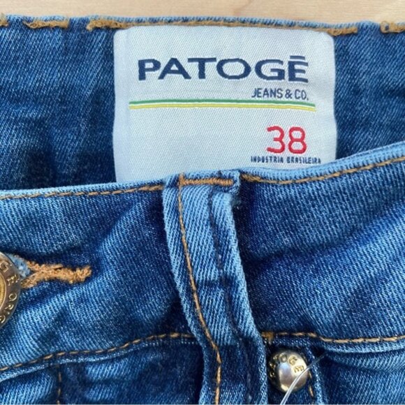 Patogé Brazilian skinny sexy jeans stretchy blue denim high rise waisted euro 38 - Picture 3 of 10